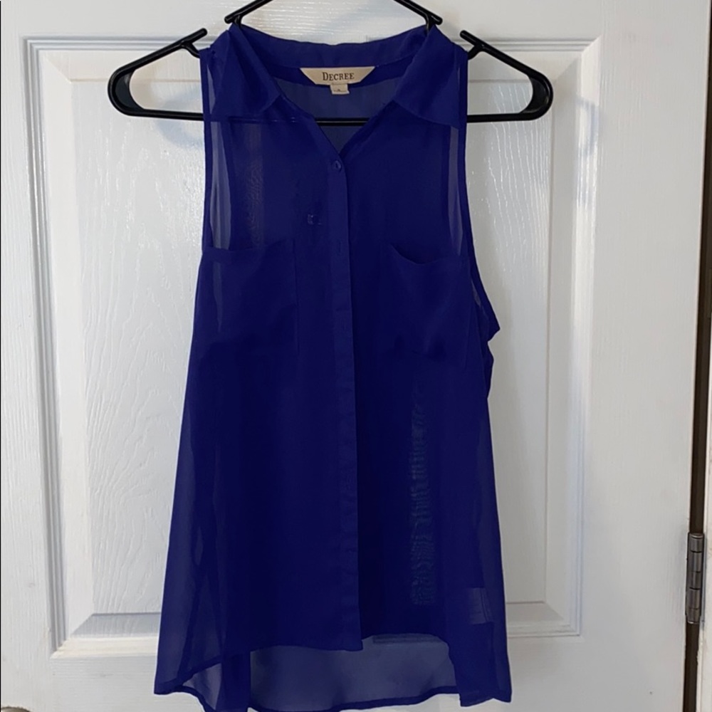 Blue sheer tank